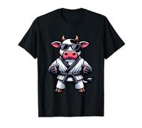 Vaca Karate Fresca Arte Marcial Estilo Camiseta