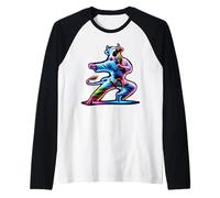 Vaca Karate Kick Punch Cute Funny Cool Martial Arts Cow Camiseta Manga Raglan