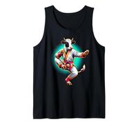 Vaca Karate Kick Punch Cute Funny Cool Martial Arts Cow Camiseta sin Mangas