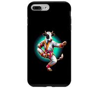Vaca Karate Kick Punch Cute Funny Cool Martial Arts Cow Carcasa para iPhone 7 Plus/8 Plus