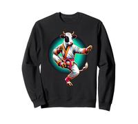 Vaca Karate Kick Punch Cute Funny Cool Martial Arts Cow Sudadera