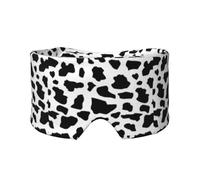 Vaca (Letra pequeña),Máscara para ojos con bloqueo de luz y protección ocular completa para dormir, orejeras y ojos.