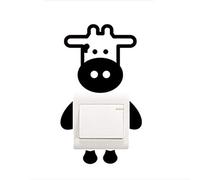Vaca linda pegatina de pared interruptor pegatinas vinilo para casa, dormitorio, sala de estar, cuarto de baño, decoración duradera y útildurabilidad