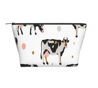 Vaca Manchada De Leche Vaca Negra, Bolsa de artículos de tocador Bolsa de Maquillaje Bolsa de cosméticos Bolsa de artículos de tocador de Viaje portátil