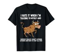 Vaca Odio Cuando Estoy Hablando Conmigo Sarcástico Camiseta