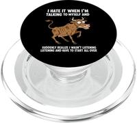 Vaca Odio Cuando Estoy Hablando Conmigo Sarcástico PopSockets PopGrip para MagSafe