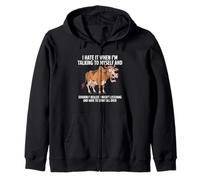 Vaca Odio Cuando Estoy Hablando Conmigo Sarcástico Sudadera con Capucha