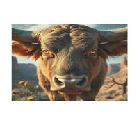 Vaca Puzzle 1000 Piezas Familiar Pasatiempo Paisaje de Edificio Rompecabezas 3D para Familia Juguete Educativo Construir Maquetas Aliviar Estrés 1000 PCS
