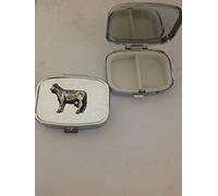 Vaca R163 hecha de peltre inglés fino en una pastilla de metal rectangular de plata de viaje