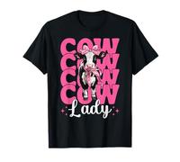 Vaca Señora Lechero Granjero Vaca Lácteos Granja Chica Mamá Coqueta Camiseta