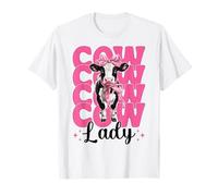 Vaca Señora Lechero Granjero Vaca Lácteos Granja Chica Mamá Coqueta Camiseta