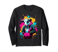 Vaca Streetwear Graffiti | Animal Hip Hop Manga Larga