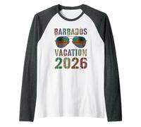 Vacaciones Barbados para niños 2026 Vacay Summer Travel Matching Camiseta Manga Raglan