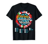 Vacaciones Buceo Alrededor del Mundo Divers Country Showcase Camiseta