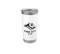Vacaciones de invierno de recuerdo de Park City Utah Mountains Vaso térmico de acero inoxidable de doble pared