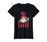 Vacaciones de Navidad con Tiburones de Golf - GOL Camiseta gráfica económica, Mujer, Negro, L