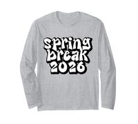Vacaciones de Primavera 2026 Graffiti Negro Blanco Letras Manga Larga