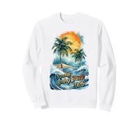 Vacaciones de Primavera en Cancún 2026 Acuarela de Palmeras Sudadera