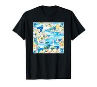 Vacaciones de verano barcos de mar arte Camiseta