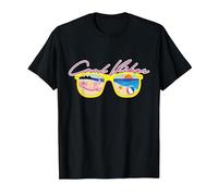 Vacaciones de Verano en Pink Panther Cool Vibes Beach Camiseta, Hombre, Negro, S