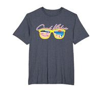 Vacaciones de Verano en Pink Panther Cool Vibes Beach Camiseta, Hombre Tallas Grandes, Azul Jaspeado, 2X Alto