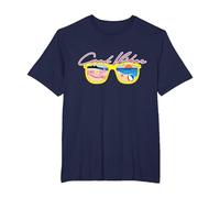 Vacaciones de Verano en Pink Panther Cool Vibes Beach Camiseta, Hombre Tallas Grandes, Azul Marino, 2X Alto
