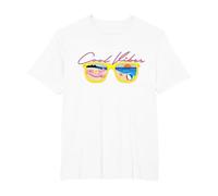 Vacaciones de Verano en Pink Panther Cool Vibes Beach Camiseta, Hombre Tallas Grandes, Blanco, 2X Alto