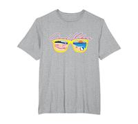 Vacaciones de Verano en Pink Panther Cool Vibes Beach Camiseta, Hombre Tallas Grandes, Gris Jaspeado, 2X Alto