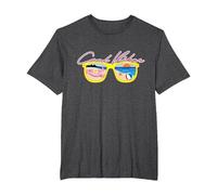 Vacaciones de Verano en Pink Panther Cool Vibes Beach Camiseta, Hombre Tallas Grandes, Jaspeado Oscuro, 4X Alto