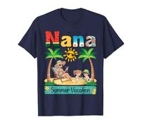 Vacaciones de Verano Nana Viaje Familiar a la Playa de los Nietos Castillos de Arena Camiseta