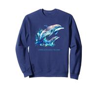 Vacaciones Delfines Vintage Chincoteague Island Beach Sudadera