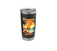 Vacaciones en Apia Soñando Con Apia Holiday Vaso térmico de acero inoxidable de doble pared
