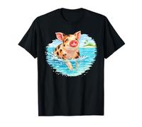 Vacaciones en Bahamas Swimming Pig Tropical Island Camiseta