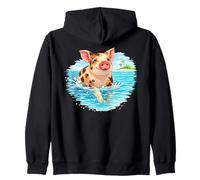 Vacaciones en Bahamas Swimming Pig Tropical Island Sudadera con Capucha