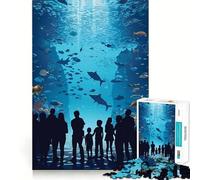 Vacaciones en el Acuario Rompecabezas de 1000 Piezas para Adultos Juego de Memoria Cerebral Encaje Huecos Actividad Relajante para desconectar (50x75cm)