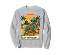Vacaciones en la Playa de San Francisco Viajes Extraterrestres Divertidos Sudadera