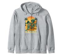 Vacaciones en la Playa de San Francisco Viajes Extraterrestres Divertidos Sudadera con Capucha