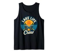 Vacaciones en Lake Life Crew Viaje Familiar Retiro de cabaña de Fin de Semana Camiseta sin Mangas