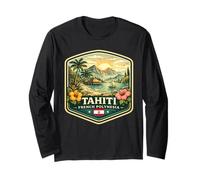 Vacaciones en Tahití Viaje a la Polinesia Francesa Tahiti Gift Souvenir Manga Larga
