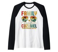 Vacaciones Familiares Cozumel México Viaje Recuerdos Camiseta Manga Raglan