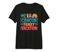 Vacaciones Familiares en Cancún Viaje en Grupo a Juego México Beach Camiseta Premium