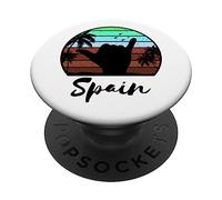 Vacaciones Familiares en Solitario en España Beach PopSockets PopGrip Adhesivo
