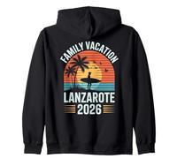 Vacaciones Familiares Lanzarote 2026, Puesta de Sol Islas Canarias Sudadera con Capucha