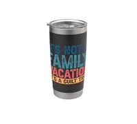 Vacaciones familiares No son unas vacaciones familiares, es un viaje de culpa Vaso térmico de acero inoxidable de doble pared