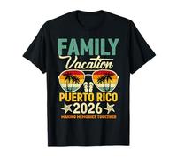 Vacaciones Familiares Puerto Rico 2026 Sunset Gafas de Sol Camiseta