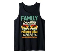 Vacaciones Familiares Puerto Rico 2026 Sunset Gafas de Sol Camiseta sin Mangas