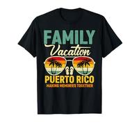 Vacaciones Familiares Puerto Rico Sunset Gafas de Sol Camiseta