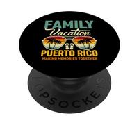 Vacaciones Familiares Puerto Rico Sunset Gafas de Sol PopSockets PopGrip Adhesivo