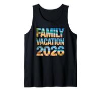 Vacaciones Familiares Retro 2026 Viaje de primos Surf Beach Travel Camiseta sin Mangas