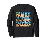 Vacaciones Familiares Retro 2026 Viaje de primos Surf Beach Travel Manga Larga